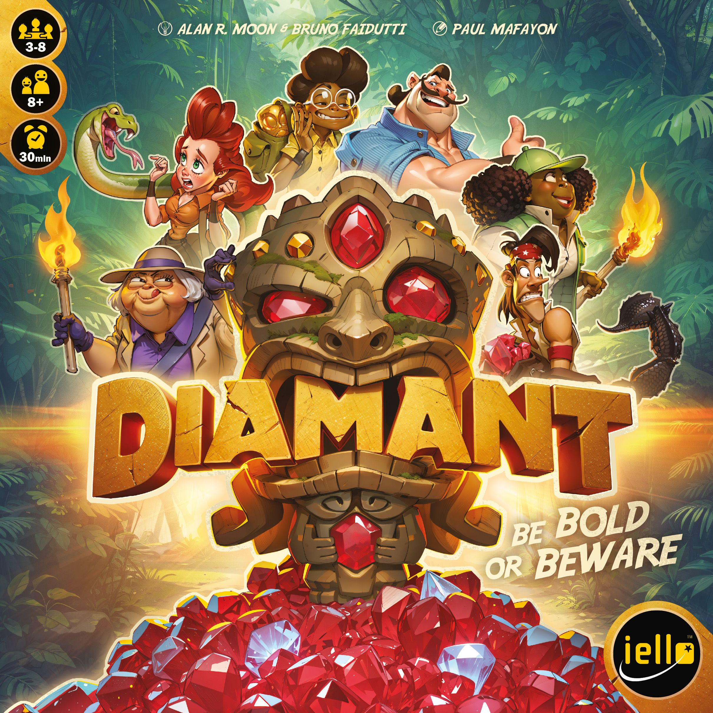 Diamant - simultaneous group push-your-luck in a gem mine