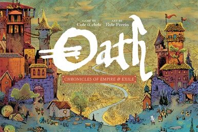 Oath: Chronicles of Empire and Exile. Art by Kyle Ferrin, published by Leder Games. Oath: Chronicles of Empire and Exile, box art by Kyle Ferrin