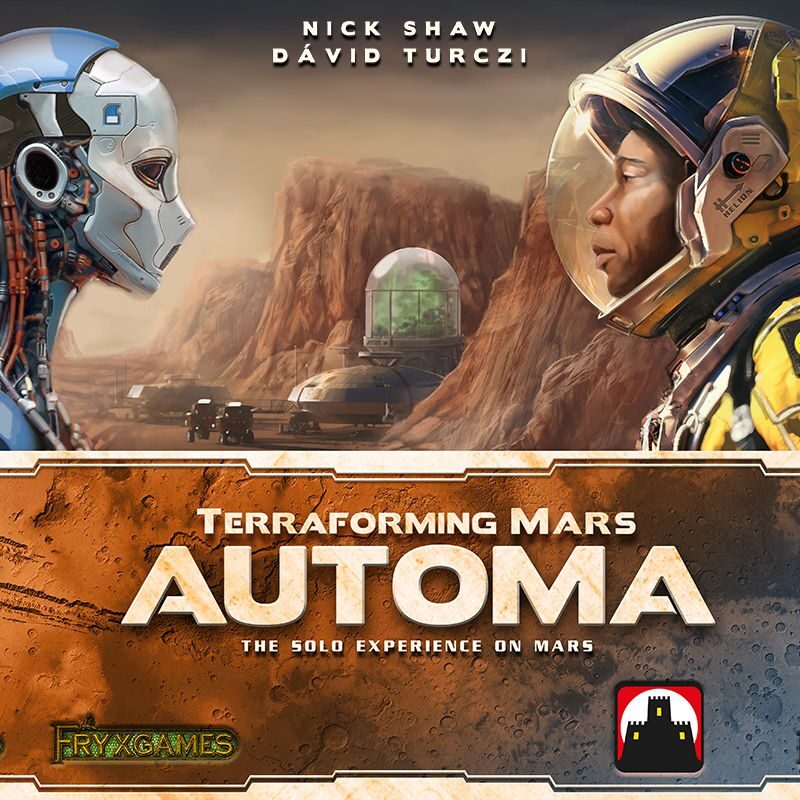 Terraforming Mars: Automa expansion components on a gaming table