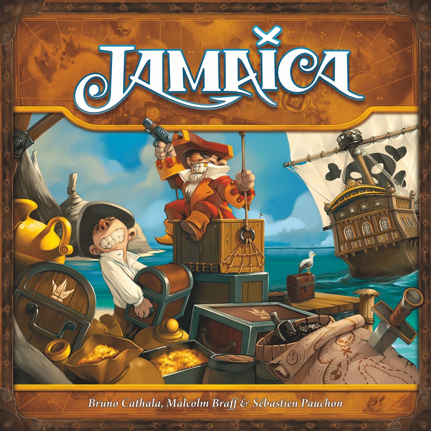 Box art via BoardGameGeek. Jamaica © Space Cowboys / Asmodee. Jamaica box art