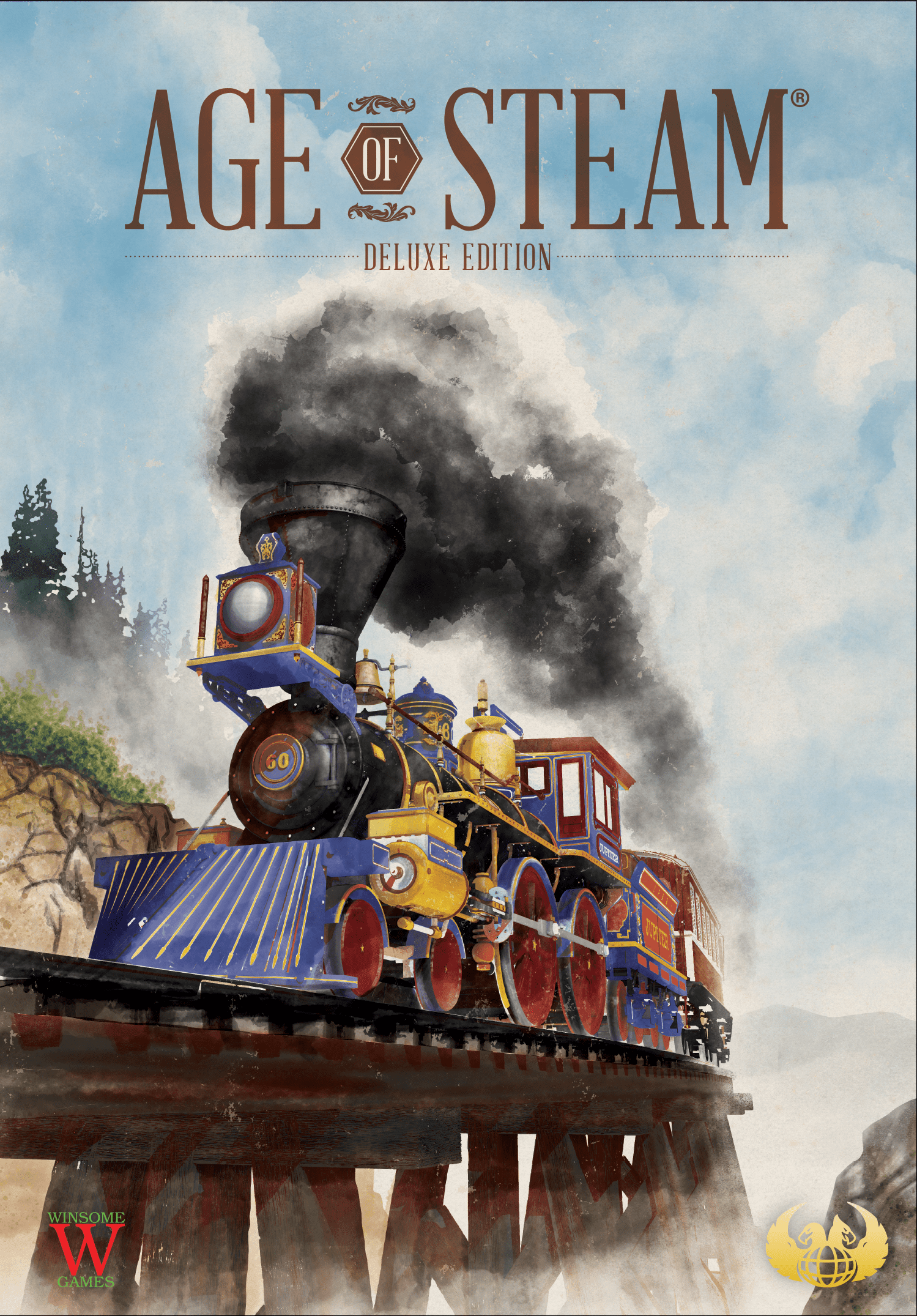 Box art via BoardGameGeek. Published by Eagle-Gryphon Games. Age of Steam box art
