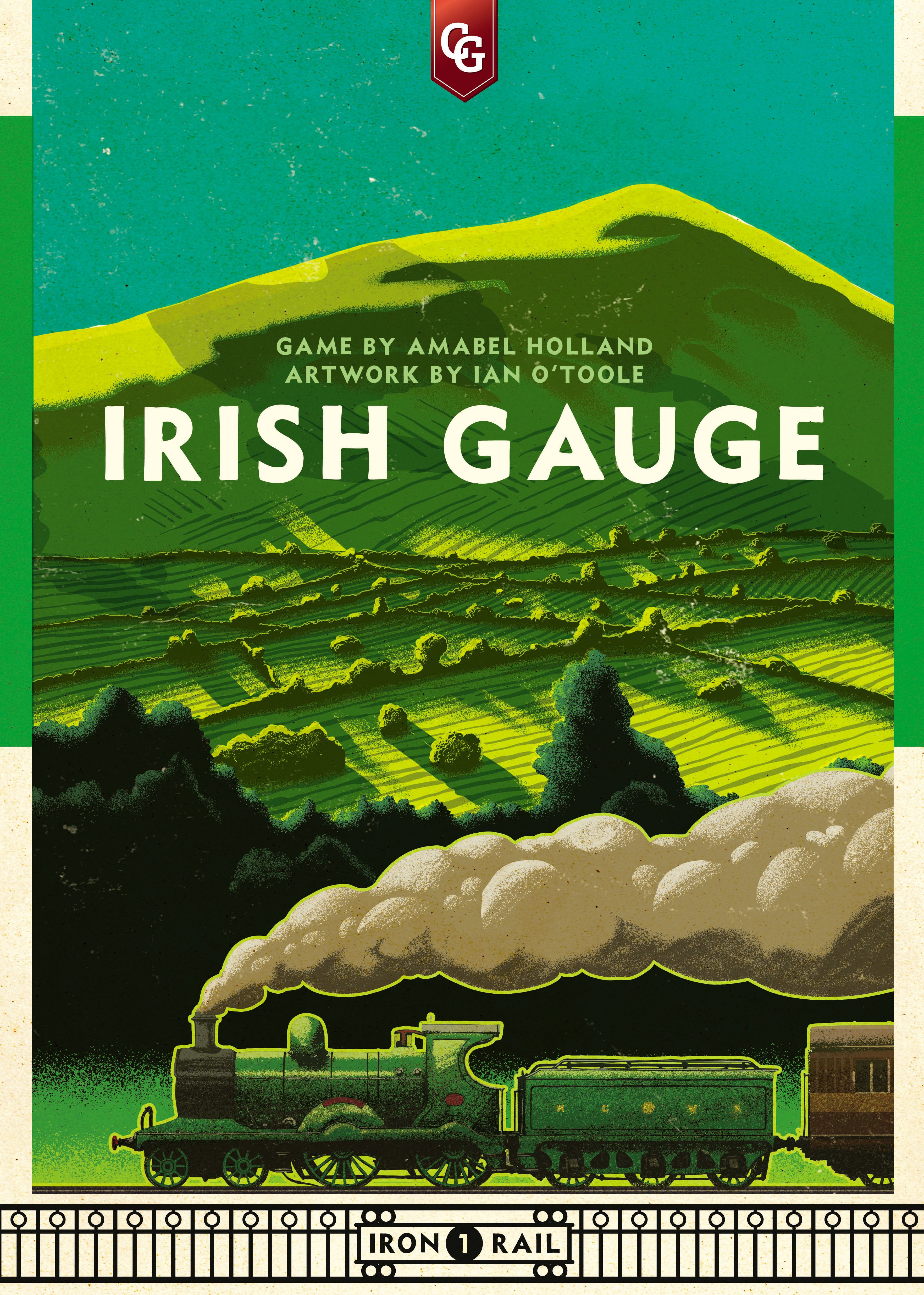Box art via BoardGameGeek. Published by Capstone Games. Irish Gauge box art