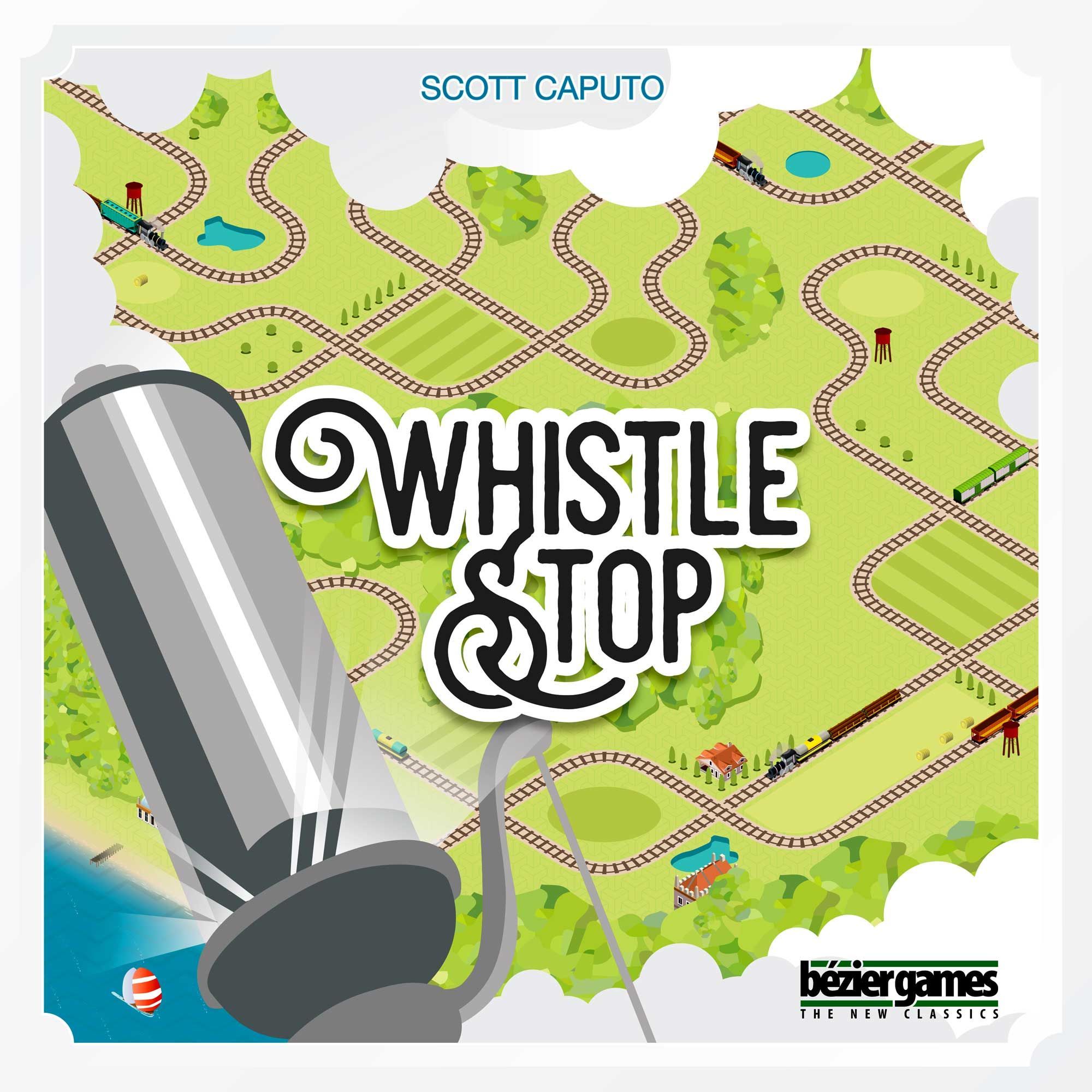Box art via BoardGameGeek. Published by Bézier Games. Whistle Stop box art