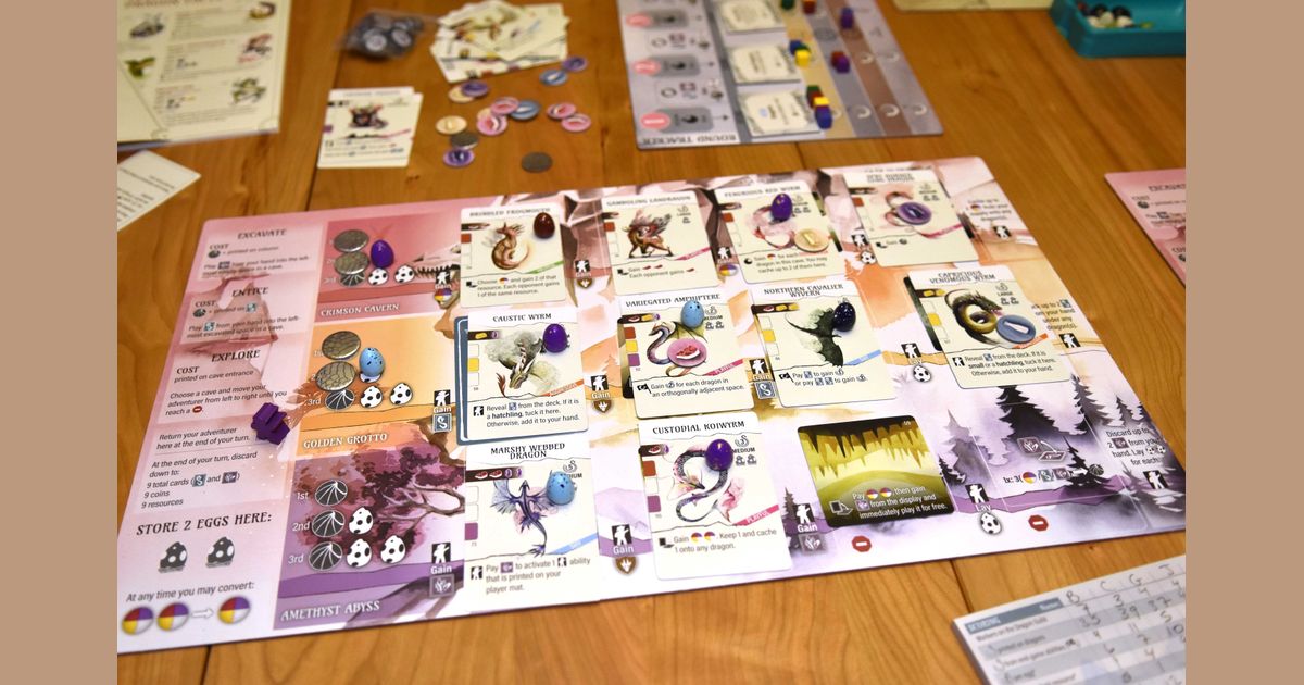 Wyrmspan (gameplay) gameplay in progress